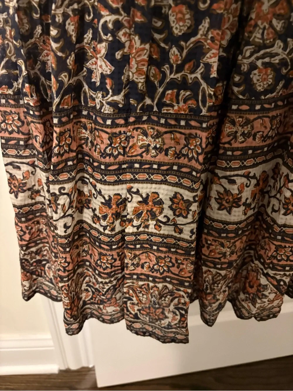 Veronica Beard Black & Brown Floral Maxi Dress with Tie Straps - Picture 2 of 6